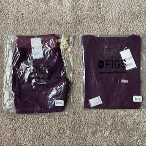 Figs Scrub Set in Deep Purple (XS)